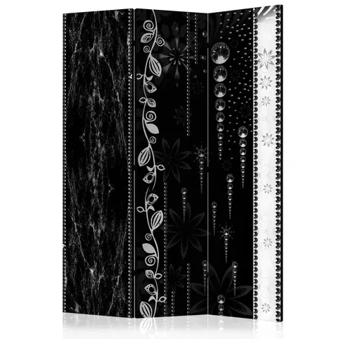 Paravány Paraván Black Elegance Dekorhome 135x172 cm (3-dielny)