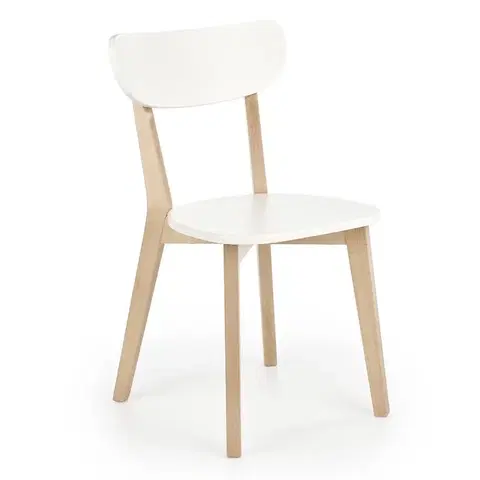Drevené stoličky Stolička Buggi drevo/MDF biela 45x50x81