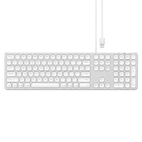 Klávesnice Satechi hliníková USB káblová klávesnica pre Mac, strieborná ST-AMWKS