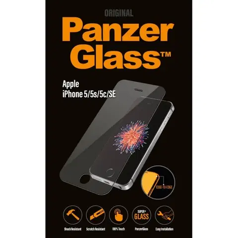 Ochranné fólie pre mobilné telefóny Ochranné temperované sklo PanzerGlass na celý displej pre Apple iPhone 5,  5S,  5C,  SE 1010
