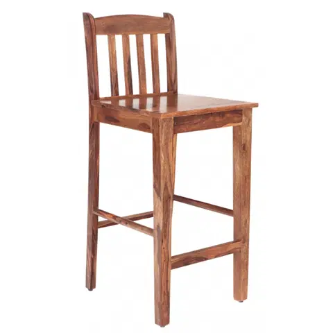 Jedálenské stoličky Barová stolička s priečkami indický masív palisander