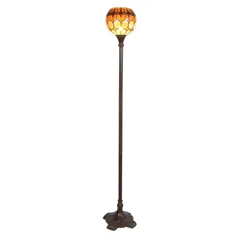 Stojacie lampy Clayre&Eef Niley – stojaca lampa v štýle Tiffany