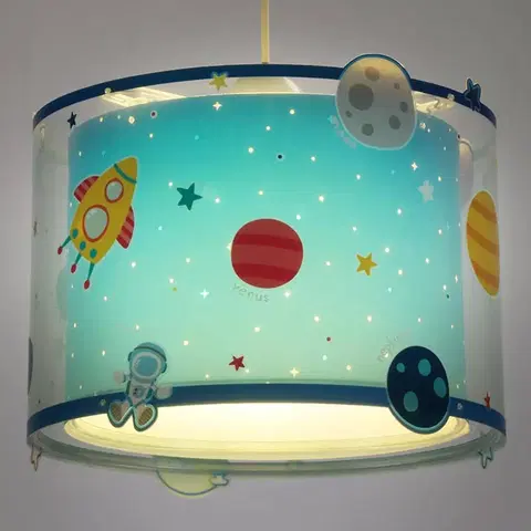 Závesné svietidlá Dalber Detská závesná lampa Planets s motívom