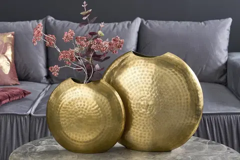 Dekorácie LuxD Dizajnová sada 2 váz Khalil zlatá
