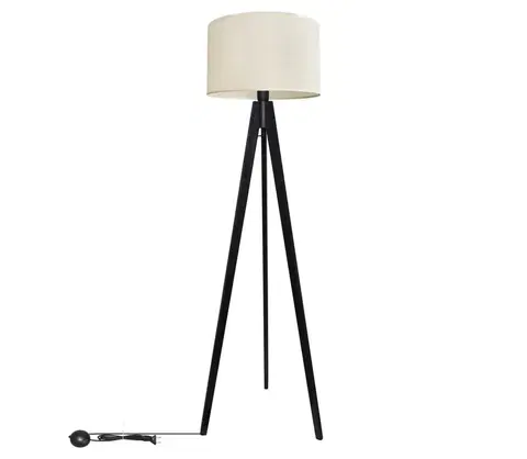Lampy  Stojacia lampa ALBA 1xE27/60W/230V krémová/dub 