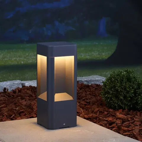 Vonkajšie stojanové svietidlá Lucande Svetlo Annika LED s hliníkovou základňou, 30 cm