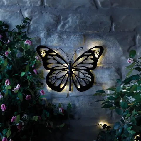 Vonkajšie osvetlenie Solárna dekorácia Motýľ