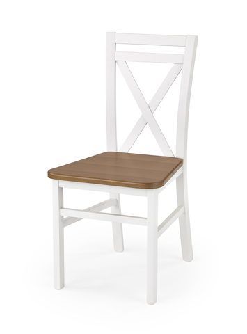 Jedálenské stoličky HALMAR Dariusz 2 jedálenská stolička biela / jelša