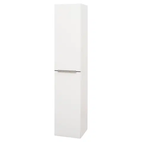 Kúpeľňový nábytok MEREO - Mailo, kúpeľňová skrinka vysoká 170 cm, biela, chróm madlo CN514LP
