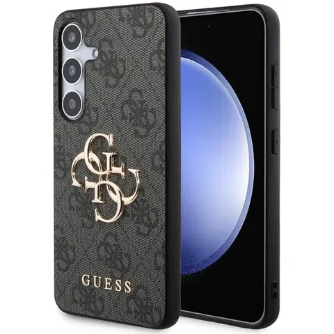 Puzdrá na mobilné telefóny Zadný kryt Guess 4G Metal Logo pre Samsung Galaxy S24, šedá 57983119482