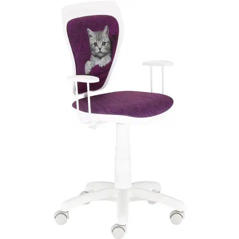 Otočné kreslá Kancelárska stolička Ministyle White Mačka vo svetri