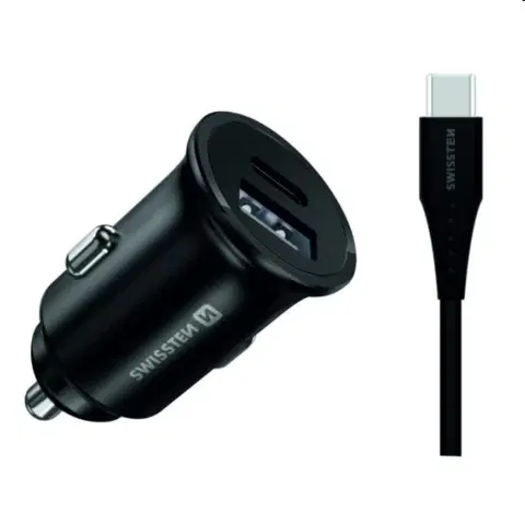 Dáta príslušenstvo CL adaptér Swissten pre Samsung Super Fast Charging 25 W a kábel USB-C/USB-C 1,2 m, čierna 20117100