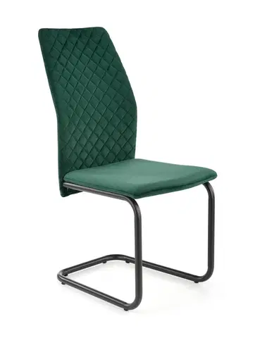 Jedálenské stoličky a kreslá Jedálenská stolička K444 Halmar Tmavo zelená