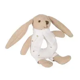 Plyšové hračky CANPOL BABIES - Zajačik Bunny s hrkálkou bežový