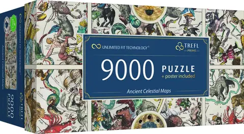Hračky puzzle TREFL - Puzzle 9000 UFT - Staroveké nebeské mapy