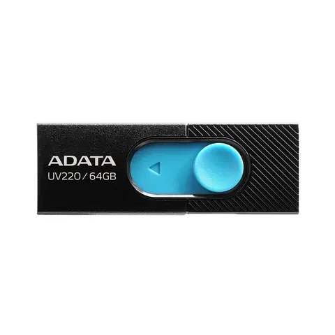 USB Flash disky USB kľúč A-DATA UV220, 64GB, USB 2.0, Black (AUV220-64G-RBKBL)