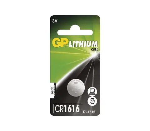 Predlžovacie káble  Lithiová batéria gombíková CR1616 GP LITHIUM 3V/55 mAh 
