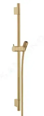Sprchy a sprchové panely HANSGROHE - Unica'S Sprchová tyč 650 mm so sprchovou hadicou, kefovaný bronz 28632140