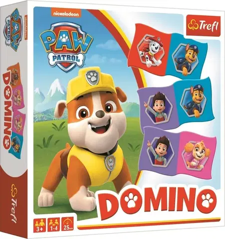 Hračky spoločenské hry pre deti TREFL - Hra - Domino mini - Paw Patrol
