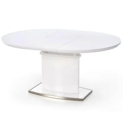 Stoly v podkrovnom štýle Rozkladací stôl Federico 120/160x120cm Mdf/Oceľ – Biely