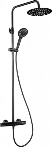 Sprchy a sprchové panely DEANTE - Jasmin čierna - Sprchový stĺp, so sprchovou batériou, termostat NAC_N4GT