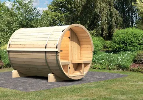 Sauny Vonkajšia fínska sudové sauna 216 x 280 cm Dekorhome