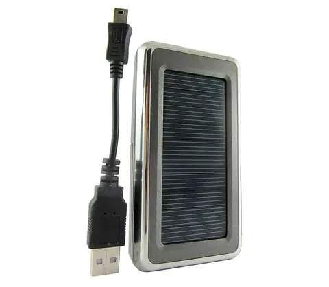 Predlžovacie káble  Solárna nabíjačka BC-25 2xAA/USB 5V 