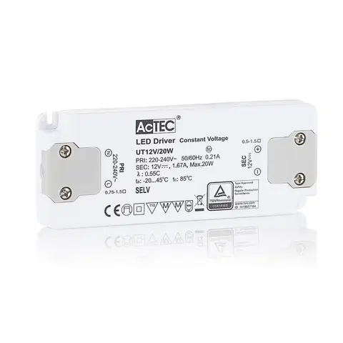 Napájacie zdroje s konštantným napätím AcTEC AcTEC Slim LED budič CV 12 V, 20W