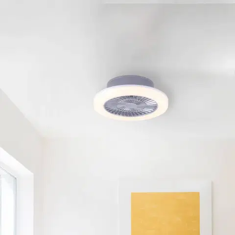 Stropné ventilátory so svetlom JUST LIGHT. Stropný LED ventilátor Leonard 50cm sériový spínač