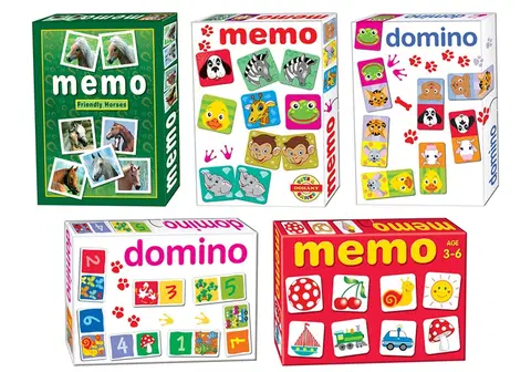 Hračky spoločenské hry pre deti WIKY - Domino zvieratká a čísla