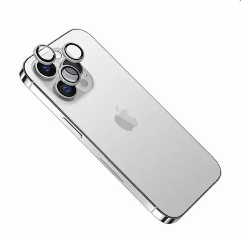 Puzdrá na mobilné telefóny FIXED Ochranné sklá šošoviek fotoaparátov pre Apple iPhone 13 Pro13 Pro Max, strieborné FIXGC2-725-SL