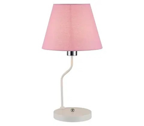 Lampy  Stolná lampa YORK 1xE14/60W/230V ružová/biela 