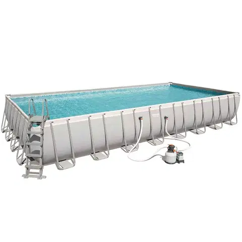 Bazény rámové Bazén obdĺžnikový s pískovou filtráciou 9,56x4,88x1,32 m 56623
