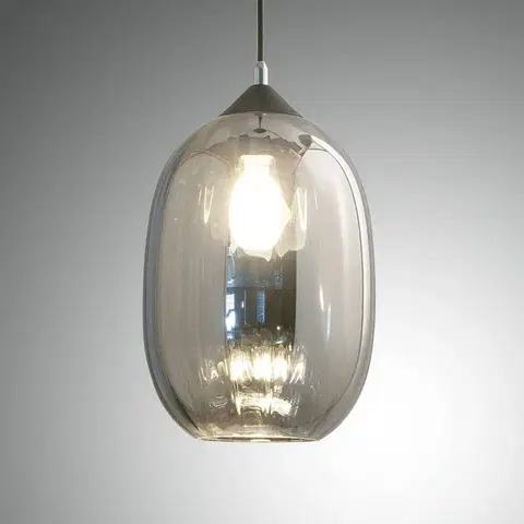 Závesné svietidlá Fabas Luce Závesné svietidlo Infinity zo skla, jedno svetlo, Ø 20 cm