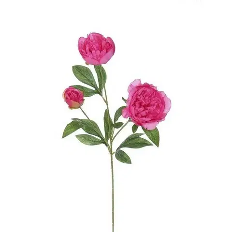 Kvety Umelá pivonka, 67 cm, tmavoružová