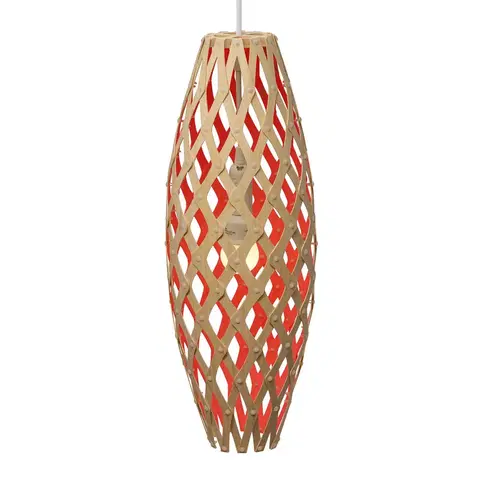 Závesné svietidlá david trubridge david trubridge Hinaki závesná lampa 50 cm bambusovo-červená