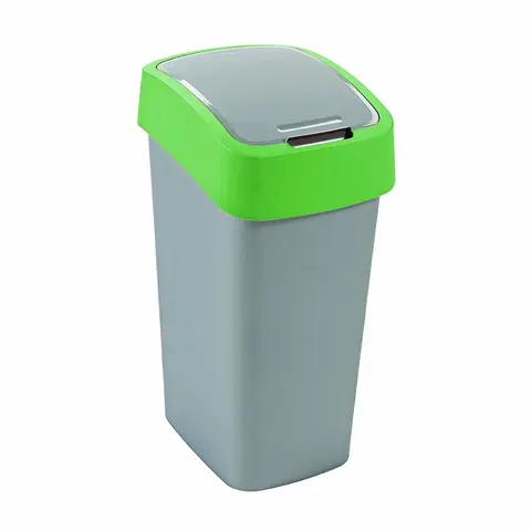 Odpadkové koše CURVER - Odpadkový kôš Flipbin 50 l, strieborno - zelený 