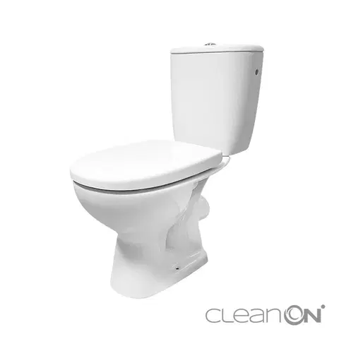 Kúpeľňa CERSANIT - WC KOMBI 613 ARTECO 010 3/5 NEW CLEANON + DUROPLAST SEDADLO SOFTCLOSE K667-052