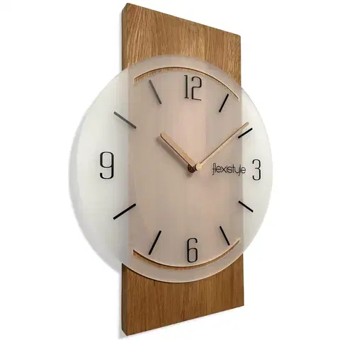Hodiny Geometrické nástenné drevené hodiny 40cm, z240-md-dx