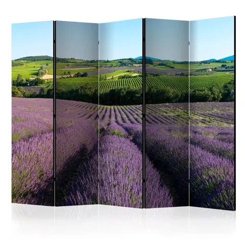 Paravány Paraván Lavender fields Dekorhome 225x172 cm (5-dielny)