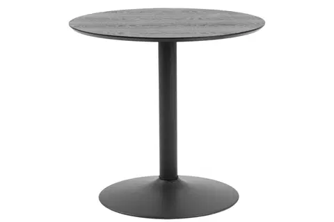 Jedálenské stoly Dkton Okrúhly barový stôl Neesha 80 cm čierny