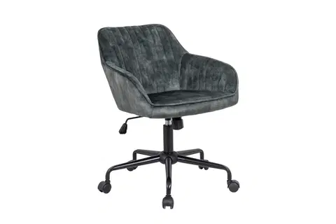 Kancelárske stoličky LuxD Dizajnová kancelárska stolička Esmeralda zelený zamat