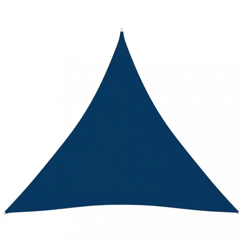 Stínící textilie Plachta proti slnku oxfordská látka trojuholník 3,6 x 3,6 x 3,6 m Dekorhome Modrá