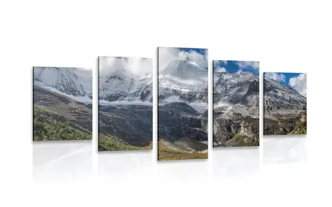 Obrazy prírody a krajiny 5-dielny obraz majestátna horská krajina