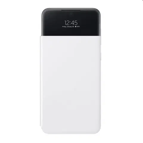 Puzdrá na mobilné telefóny Knižkové puzdro S View pre Samsung Galaxy A33 5G, biela EF-EA336PWEGEE