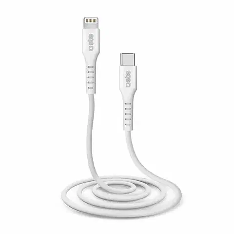 USB káble SBS dátový kábel USB-CMFI Lightning, 1 m, biely TECABLELIGTC1W