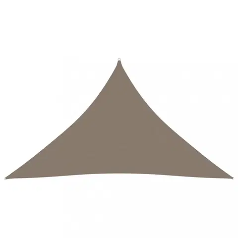 Stínící textilie Tieniaca plachta trojuholníková 3,5 x 3,5 x 4,9 m oxfordská látka Dekorhome Sivohnedá taupe