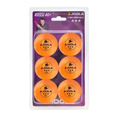 Pingpongové loptičky Loptičky na stolný tenis JOOLA Rossi *** 6 ks - oranžové