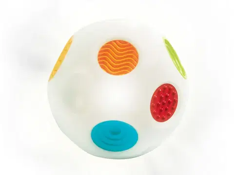 Zvukové a svietiace hračky INFANTINO - Hudobná a svietiaca loptička Rainbow Ball