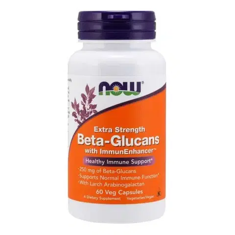 Ostatné špeciálne doplnky výživy NOW Foods Beta-Glucans with ImmunEnhancer™ 60 kaps.